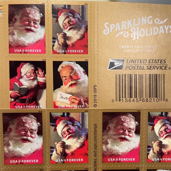Santa Clause Booklet of 20 - MNH Sparkling Holidays - Picture 3 of 4
